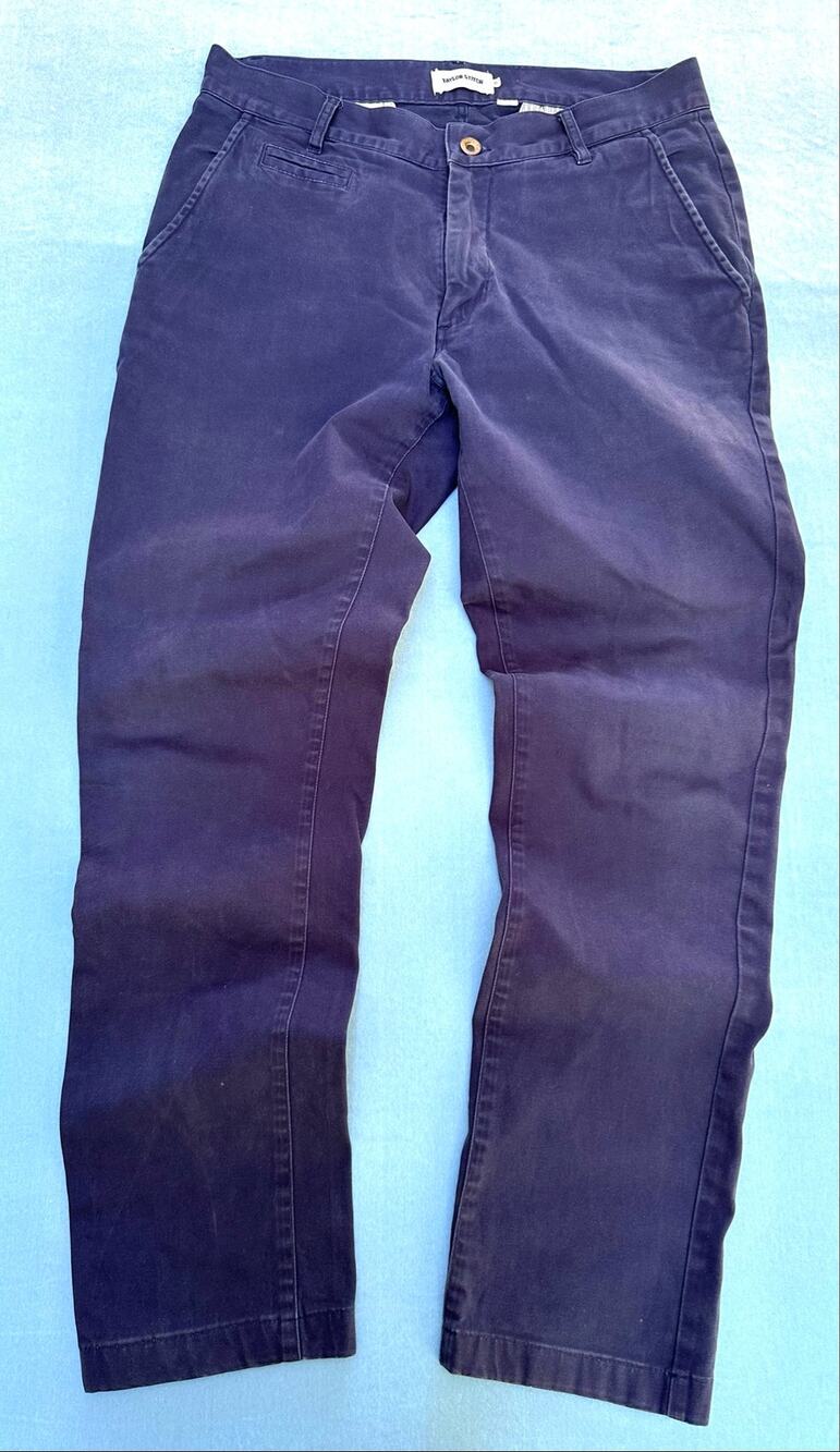 Taylor Stitch The Slim Chino Pants Mens 31 Navy Blue Cotton Twill Trousers